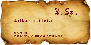 Walker Szilvia névjegykártya