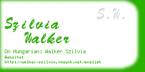 szilvia walker business card